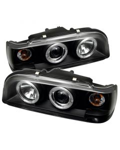 Spyder Volvo 850 93-97 Projector Headlights LED Halo Black High H1 Low H1 PRO-YD-VO85092-HL-BK buy in USA