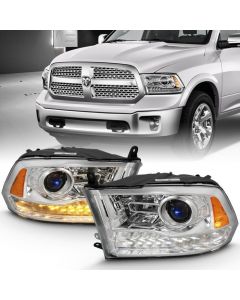 ANZO 2009-2018 Dodge Ram 1500 Projector Plank Style Switchback H.L Halo Chrome Amber (OE Style) buy in USA