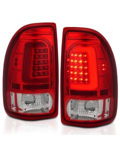 ANZO 1997-2004 Dodge Dakota LED Taillights Chrome Housing Red Lens Pair buy in USA