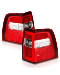 ANZO 07-17 For Expedition LED Taillights w/ Light Bar Chrome Housing Red/Clear Lens buy in USA