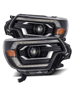 AlphaRex 12-15 Toyota Tacoma LUXX LED Projector Headlights Plank Style Black w/DRL buy in USA