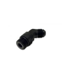 Vibrant -6AN Male Flare to Male -6AN ORB Swivel 45 Degree Adapter Fitting - Anodized Black buy in USA