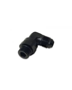 Vibrant -6AN Male Flare to Male -6AN ORB Swivel 90 Degree Adapter Fitting - Anodized Black buy in USA