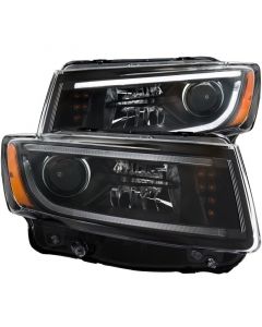 ANZO 2014-2015 Jeep Grand Cherokee Projector Headlights w/ Plank Style Design Black buy in USA