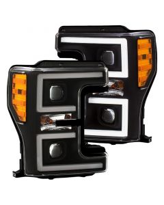 ANZO LED Headlights 17-18 Ford F-250 Super Duty Plank-Style L.E.D. Headlight Black (Pair) buy in USA