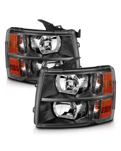 ANZO 2007-2013 Chevrolet Silverado Crystal Headlights Black buy in USA