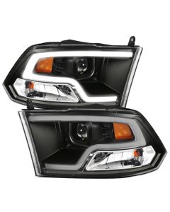 ANZO 09-18 Dodge Ram 1500 Plank Style Projector Headlights Black w/ Halo buy in USA