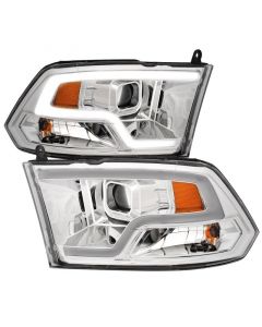 ANZO 09-18 Dodge Ram 1500 Plank Style Projector Headlights Chrome w/ Halo buy in USA