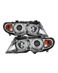 Spyder BMW E46 3-Series 02-05 4DR Projector Headlights 1PC LED Halo Chrm PRO-YD-BMWE4602-4D-AM-C buy in USA