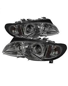 Spyder BMW E46 3-Series 02-05 4DR Projector Headlights 1PC LED Halo Smke PRO-YD-BMWE4602-4D-AM-SM buy in USA