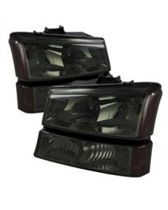 Xtune Chevy Silverado 2500HD 03-06 Crystal Headlights w/ Amber Lights Smoke HD-JH-CSIL03-AM-SM-SET buy in USA