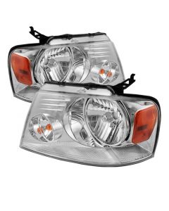 Xtune Ford F150 04-08 Amber Crystal Headlights Chrome HD-JH-FF15004-AM-C buy in USA