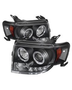 Spyder Ford Escape 08-12 Projector Headlights Halogen Model Only - DRL Black PRO-YD-FES08-DRL-BK buy in USA