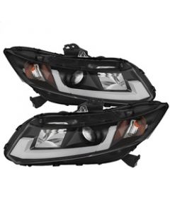 Spyder 12-14 Honda Civic (Excl. 2014 Coupe) Projector Headlights Lgtbr DRL Black PRO-YD-HC12-DRL-BK buy in USA