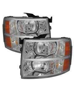 Xtune Chevy Silverado 07-13 Crystal Headlights Chrome HD-JH-CS07-AM-C buy in USA