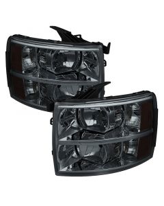 Xtune Chevy Silverado 07-13 Crystal Headlights Smoked HD-JH-CS07-AM-SM buy in USA