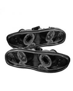 Spyder Chevy Camaro 98-02 Projector Headlights LED Halo LED Blk Smke - Low H1 PRO-YD-CCAM98-HL-BSM buy in USA