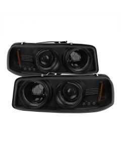 Spyder GMC Sierra 1500/2500 99-06 Projector Headlights LED Halo LED Blk Smke PRO-YD-CDE00-HL-BSM buy in USA