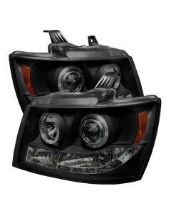 Spyder Chevy Suburban 1500 07-14 Projector Headlights LED Halo LED Blk Smke PRO-YD-CSUB07-HL-BSM buy in USA