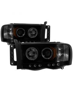 Spyder Dodge Ram 1500 02-05 03-05 Projector Headlights LED Halo LED Blk Smke PRO-YD-DR02-HL-BSM buy in USA