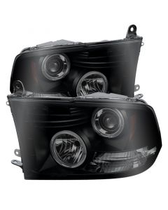 Spyder Dodge Ram 1500 09-14 Projector Headlights Halogen- LED Halo LED - Blk Smke PRO-YD-DR09-HL-BSM buy in USA