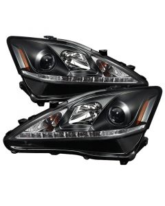 Spyder Lexus IS 250/350 2006-2010 Projector Headlights DRL Black PRO-YD-LIS06-DRL-BK buy in USA