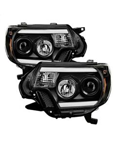 Spyder Toyota Tacoma 12-15 Projector Headlights Light Bar DRL Black PRO-YD-TT12-LBDRL-BK buy in USA