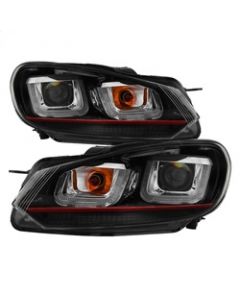 Spyder Volkswagen Golf / GTI 10-13 Version 3 Projector Headlights - Black PRO-YD-VG10V3R-DRL-BK buy in USA