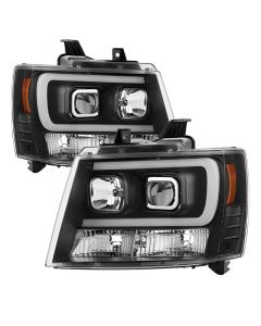 Spyder 07-14 Chevy Suburban/1500/2500/Tahoe V2 Projector Headlights Blk PRO-YD-CSUB07V2-DRL-BK buy in USA