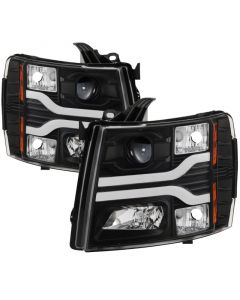 Spyder Chevy Silverado 1500 07-13 Version 3 Projector Headlights - Black PRO-YD-CS07V3-LBDRL-BK buy in USA