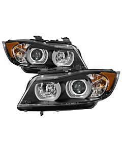 Spyder BMW E90 3-Series 06-08 4DR Headlights - AFS HID Only - Black PRO-YD-BMWE9005V2-AFSHID-BK buy in USA