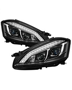 Spyder Mercedes W221 S Class 07-09 Headlights - HID Model Only - Black PRO-YD-MBW22107-HID-DRL-BK buy in USA