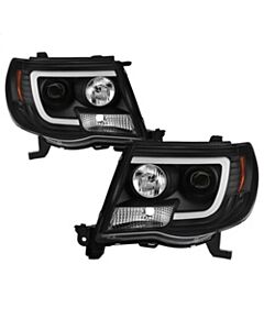 Spyder Toyota Tacoma 05-11 Projector Headlights - Light Bar DRL - Black PRO-YD-TT05V2-LB-BK buy in USA