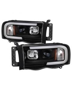 Spyder 02-05 Dodge Ram 1500 Light Bar Projector Headlights - Black (PRO-YD-DR02V2-LB-BK) buy in USA