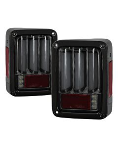 Spyder 07-16 Jeep Wrangler Verison 2 Light Bar LED Tail Lights - Smoke (ALT-YD-JWA07V2-LBLED-BSM) buy in USA