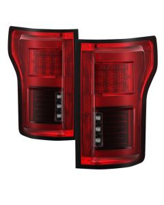 Spyder 15-18 Ford F-150 LED Tail Lights (w/Blind Spot) - Red Clear (ALT-YD-FF15015BS-LBLED-RC) buy in USA