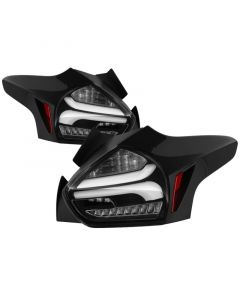 Spyder 15-17 Ford Focus Hatchback LED Tail Lights w/Indicator/Reverse - Black (ALT-YD-FF155D-LED-BK) buy in USA