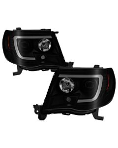 Spyder 05-11 Toyota Tacoma Ver 2 Proj Headlights - Light Bar DRL - Black Smoke PRO-YD-TT05V2-LB-BSM buy in USA