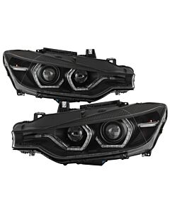 Spyder 12-14 BMW F30 3 Series 4DR Projector Headlights - Black PRO-YD-BMWF3012-AFSHID-BK buy in USA