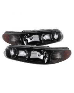 Xtune Buick Century 97-05 Regal 97-04 Crystal Headlights Black HD-JH-BUCEN97-AM-BK buy in USA