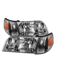 Xtune Crown Victoria 98-11 Crystal Headlights w/ Corner Lights Set Chrome HD-JH-CRVI98-SET-C buy in USA