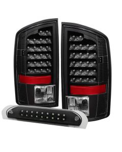 Xtune Dodge Ram 07-08 1500 LED Tail Lights w/ LED 3rd Brake Lamps- Black ALT-JH-DR07-LED-SET-BK buy in USA