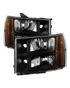 Xtune GMC Sierra 07-13 Crystal Headlights Black HD-JH-GSIE07-AM-BK buy in USA