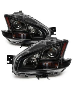 xTune 09-14 Nissan Maxima Halogen ONLY (No HID) OEM Style Headlights - Black HD-JH-NM09-AM-BK buy in USA