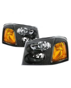 xTune 02-09 GMC Envoy OEM Style Headlights - Black (HD-JH-GEN02-AM-BK) buy in USA