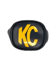 KC HiLiTES 3in. Rectangle Soft Cover (Pair) - Black w/Yellow KC Logo buy in USA