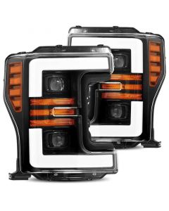 AlphaRex 17-19 Ford F-250 SD PRO-Series Proj Headlights Plank Style Black w/Activ Light/Seq Signal buy in USA