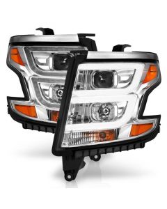 ANZO 2015-2020 Chevy Tahoe Projector Headlights Plank Style Chrome w/DRL buy in USA