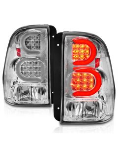 ANZO 2002-2009 Chevrolet Trailblazer LED Tail Lights w/ Light Bar Chrome Housing Clear Lens buy in USA