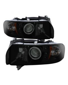 Spyder Dodge Ram 1500 94-01 Sport Projector Headlights LED Halo LED Blk Smke PRO-YD-DR94-HL-AM-BSM buy in USA